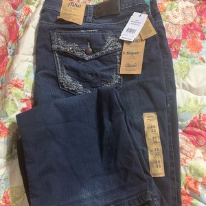 Plus Size Silver Aiki Boot Cut Jeans size 26